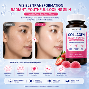 Gummies de Collagène à la Fraise, Complément Alimentaire Antioxydant, 3g par Unité, Bouteille de 60 Unités pour le Soutien de la Peau Adulte - Product Image 4