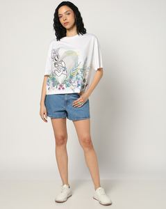 Camiseta al por Mayor para Mujer, 100% Algodón, Cuello Redondo, Logotipo OEM Personalizado, Diseño de Color Personalizado, Camiseta Holgada para Mujer - Product Image 4