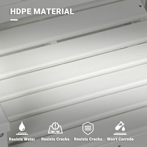 Poltrona da Esterno Impilabile in PP Bianco con Schienale a Doghe per Giardino, Prato e Aree Piscina - Product Image 5