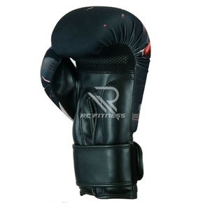 Guantes de Boxeo de Cuero de Alta Calidad en Oferta, con Logotipo Personalizado, de Piel de Vaca, para Adultos, Entrenamiento Tailandés, Antideslizantes, con Cierre de Gancho y Bucle RC - Product Image 2