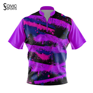 Custom Printed <b>Bowling</b> Jerseys Set Sublimated Personalized Designs Friendly Stretch Fabric for Teams - Product Image 1