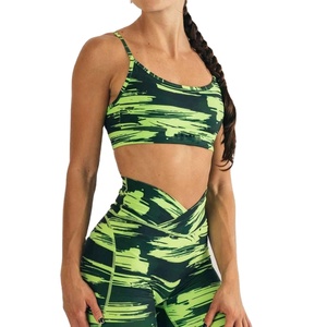 Women's High Impact Yoga Fitness <b>Bra</b> & Short Wholesale Hot <b>Sexy</b> Sublimation Print Adjustable Breathable Lightweight - Product Image 3