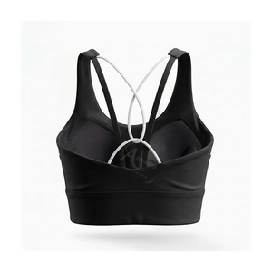 Wholesale Women's High Elastic Sports <b>Bra</b> Breathable Hot Strappy Fitness Yoga <b>Bra</b> with Removable <b>Cups</b> for Running - Product Image 3
