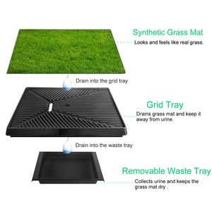 Alfombra de Césped Artificial para Perros Pequeños y Medianos, para Uso en Interiores y Exteriores, Bandeja para Mascotas, Alfombra de Entrenamiento para Cachorros, Alfombra de Entrenamiento para Ir al Baño - Product Image 4