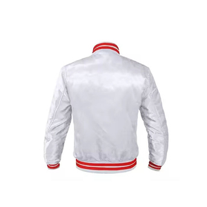 Chaqueta Bomber Vintage de Satén Transpirable, Hecha a Medida, de Alta Calidad, Unisex, con Logotipo Impreso en la Parte Delantera, Reversible, Precio al por Mayor - Product Image 4