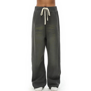 Pantalon de jogging en molleton French Terry pour homme, coupe classique, en tissu mélangé coton, idéal pour un usage quotidien décontracté. - Product Image 1