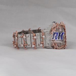 Reloj de Cuarzo Rectangular de Acero Inoxidable de Lujo con Cristales de Moissanita, Esfera de Cristal, Unisex, Correa de 20 mm, Resistente al Agua 3BAR, Cierre Plegable - Product Image 5