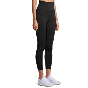 New Design Logo Custom Made Women's High Waist Four-Way Stretch Lightweight Knee Length SpandexPolyester Leggings Small Plus - Product Image 1