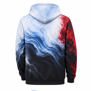 Eazwears Unisex Embroidered Sublimation Winter Hoodie Custom Oversized <b>Hooded</b> <b>Fleece</b> 100% Polyester Pocket OEM ODM Wholesale - Product Image 4