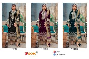 Terciopelo de estilo clásico de invierno y Jacquard Shalwar Kameez con Jacquard Dupatta Ropa india y pakistaní para estaciones frías - Product Image 6