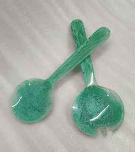 Resin Salad Server Spoon and Fork <b>Set</b> 30ml Short Handle Modern Stylish Party Dishwasher Safe Eco-Friendly Home Decor - Product Image 2