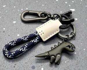 Llavero de cuero hecho a mano, llavero de cuerda para motocicleta y coche, llavero tejido, regalo elegante para hombres - Product Image 5