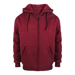 Sweat à capuche pour homme, hiver, uni, brodé, doublé, pull-over, molleton épais et chaud, avec poches et cordons de serrage - Product Image 2