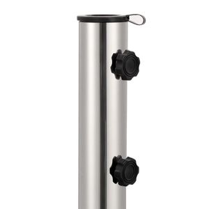 Ombrellone da Patio con Tubo in Acciaio Inossidabile e Base in Granito Grigio 66,1 Libbre - Product Image 4