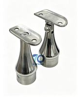 Connecteur coudé en acier inoxydable 304 (33,4 mm) pour rampes et systèmes d'escaliers modernes en verre