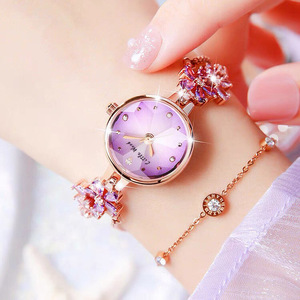 Nouvelle montre unisexe en alliage à quartz, bracelet en plastique, verre léger, motif floral, pour femmes, vente en gros d'usine 2026 - Product Image 2