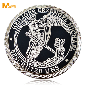 Pièce de monnaie commémorative personnalisée en alliage de zinc, estampée à chaud 2D/3D, avec logo, émail, Marktex - Product Image 1