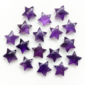 Estrella de Amatista Chevron Natural Tallada a Mano, Cristal Curativo Morado para Feng Shui, Meditación, Reiki, Decoración Energética de Chakras - Product Image 1
