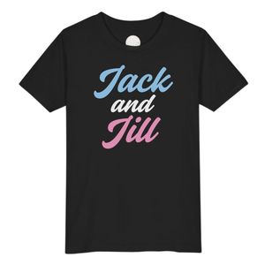 T-shirt noir à motif familial, en coton doux, col rond, manches courtes, vêtements décontractés pour tous les jours - Product Image 1