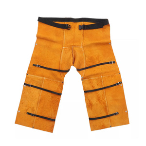 High Performance Heavy Duty Welding Safety Cowhide Split Leather <b>Apron</b> Adjustable Fire Protective Apparel Pants for Welders - Product Image 3