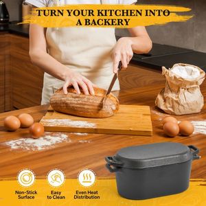 หม้อเหล็กหล่ออเนกประสงค์พร้อมฝาปิดสำหรับตุ๋นและย่าง - Product Image 4