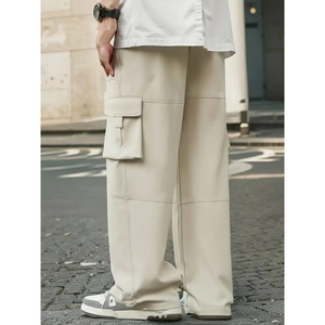 Pantalon de survêtement cargo oversize pour homme, style streetwear, coupe ample, en molleton de coton, multi-poches, personnalisable - Product Image 2