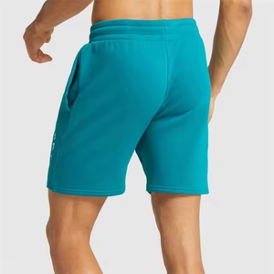 Shorts Bermuda en coton uni pour homme avec cordon de serrage à la taille et logo imprimé sur le devant, style décontracté, tissu respirant - Product Image 6