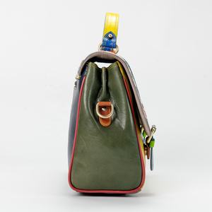 Elegante bolso de mensajero con cremallera de cuero reciclado Vintage para mujer Forro de algodón de moda único estampado de animales portátil para invierno verano - Product Image 4