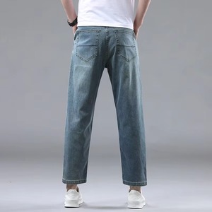 2025 Slim Straight <b>Elastic</b> Casual Men's Camouflage Ice Silk <b>Jeans</b> Comfortable Plus Size Pants for Middle-Aged Autumn - Product Image 3