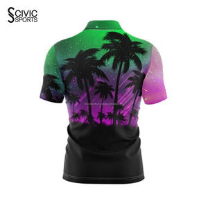 Vente en gros, vente chaude, maillot de bowling personnalisé sublimé, chemises de bowling d'équipe pas chères, vos propres polos à fermeture éclair, maillots - Product Image 6
