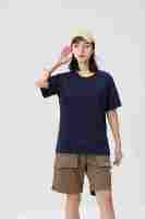 T-Shirt di Lusso in Cotone Spesso con Ricamo Personalizzato di Alta Qualità