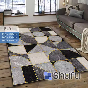 Alfombras Modernas Shufu Hechas a Máquina, Ecológicas, Hechas de Franela Gruesa y Suave, Seguras para Niños, Antialérgicas - Product Image 4