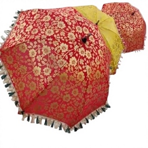 Sombrilla de Papel Metálico Rajasthani, Decoración Colorida para Mesa de Boda, Sombrilla Tradicional India, Decoración para Eventos Tradicionales - Product Image 1