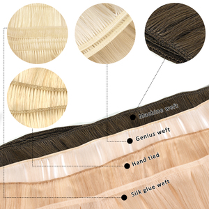 Extensions de cheveux humains Remy à trame unique KSWIGS, cheveux chinois, texture droite, double trame, invisibles, sans perte de cheveux - Product Image 4