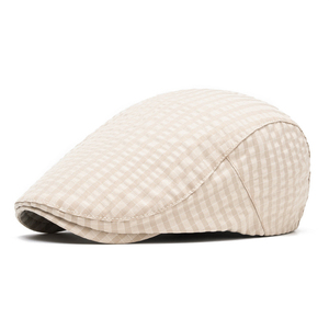 Wholesale Premium Cowhide Leather Flat <b>Cap</b> Warm Winter Ivy <b>Cap</b> OEM OEM Custom PU Leather Newsboy Flat <b>Cap</b> <b>Vintage</b> Gatsby - Product Image 3