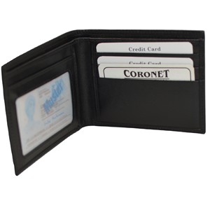 Men's High Quality Slim Bifold <b>Wallet</b> Custom Logo <b>RFID</b> Blocking Open Closure Short Leather Polyester Lining Minimalist Fashion - Product Image 4
