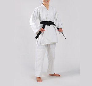 ชุดยูโด BJJ ผ้าฝ้าย 100% สำหรับผู้ใหญ่ ทรงปกติ ทนทาน สีดำล้วน สำหรับศิลปะการต่อสู้ - Product Image 2
