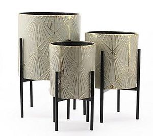<b>Large</b> Outdoor Planters, Garden <b>Pots</b> & Flower <b>Pots</b> & Planters, Metal Planter Stands & Plant Containers for Beautiful Home Decor - Product Image 6