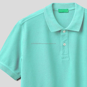 Camiseta de Manga Corta con Cuello Casual, 100% Algodón Transpirable, con Logotipo Personalizado para Hombre, Ropa de Verano, Lisa, con OEM ODM para Camiseta Polo - Product Image 5