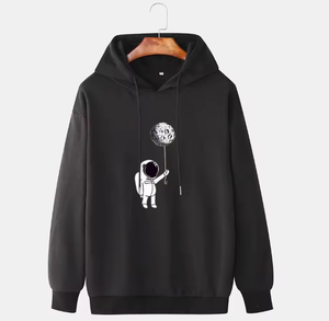 Sweat à capuche unisexe 100 % coton de haute qualité pour la gym et le streetwear printanier – Tissu polaire respirant à impression numérique - Product Image 4