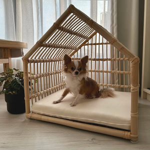 Casa para Mascotas de Ratán Natural Hecha a Mano al por Mayor, Cama Transpirable y Acogedora para Perros, Gatos y Animales Pequeños, Proveedor Ecológico de Vietnam - Product Image 2