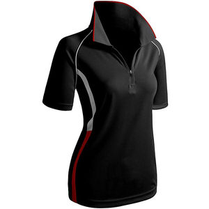 Polo de Manga Corta Azul Marino para Mujer, Color Sólido, Corte Regular, Secado Rápido, Tejido de Poliéster, Estilo Casual - Product Image 4