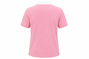 Camiseta Oversize Rosa para Mujer, Manga Corta, Color Sólido, Transpirable, Tela Jersey de Algodón de 240g, Impresión de Logotipo Personalizado, Estilo Casual - Product Image 4