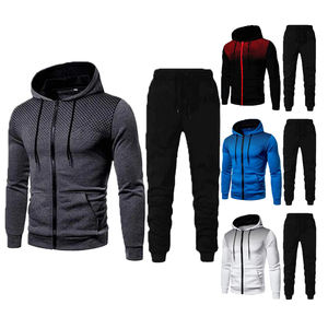 Ensemble de survêtement respirant pour homme avec sweat à capuche zippé OEM, personnalisable avec logo - Product Image 5