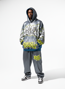 Fashion Brand Street Horn Hats Hip-hop Fun Printed Sweatshirts Casual <b>Men's</b> and Women's Graffiti Print Hooded Tops Hoodies - Product Image 5