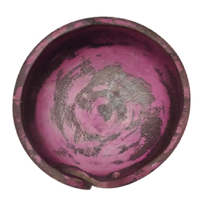 Customized Pink Antique Mango Wood Round Vintage Multi-purpose High-Quality Creative <b>Hand</b>-crafted Home Decor Natural Yarn Bowl - Product Image 2