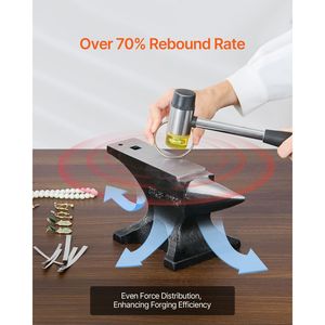 Incudine in Acciaio Fuso a Corno Singolo da 25 libbre, Alta Durezza, Robusta, con Corno Arrotondato, Strumento da Fabbro, Base Stabile per Lavorazione del Metallo - Product Image 3