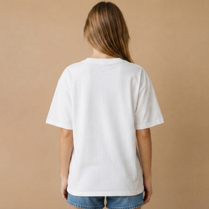เสื้อยืดคอวีทรงหลวมสำหรับผู้หญิงไซส์ใหญ่ ผ้าฝ้ายปักลายเรียบง่าย สไตล์ลำลอง สตรีทแฟชั่น แขนสั้น เป็นมิตรต่อสิ่งแวดล้อม - Product Image 2