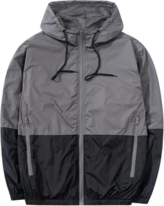 Mens <b>Lightweight</b> Windbreaker <b>Jacket</b> Stand Neck Full Zip Casual Sports Outerwear Water Resistant Coat for Fitness Travel - Product Image 1