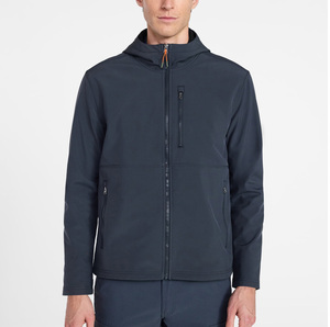 Modern Tapered Slim Fit Men's Lightweight Fleece Hooded Sport Jacket with Stand Collar <b>Zip</b>-<b>Up</b> Closure Winter Outerwear - Product Image 2